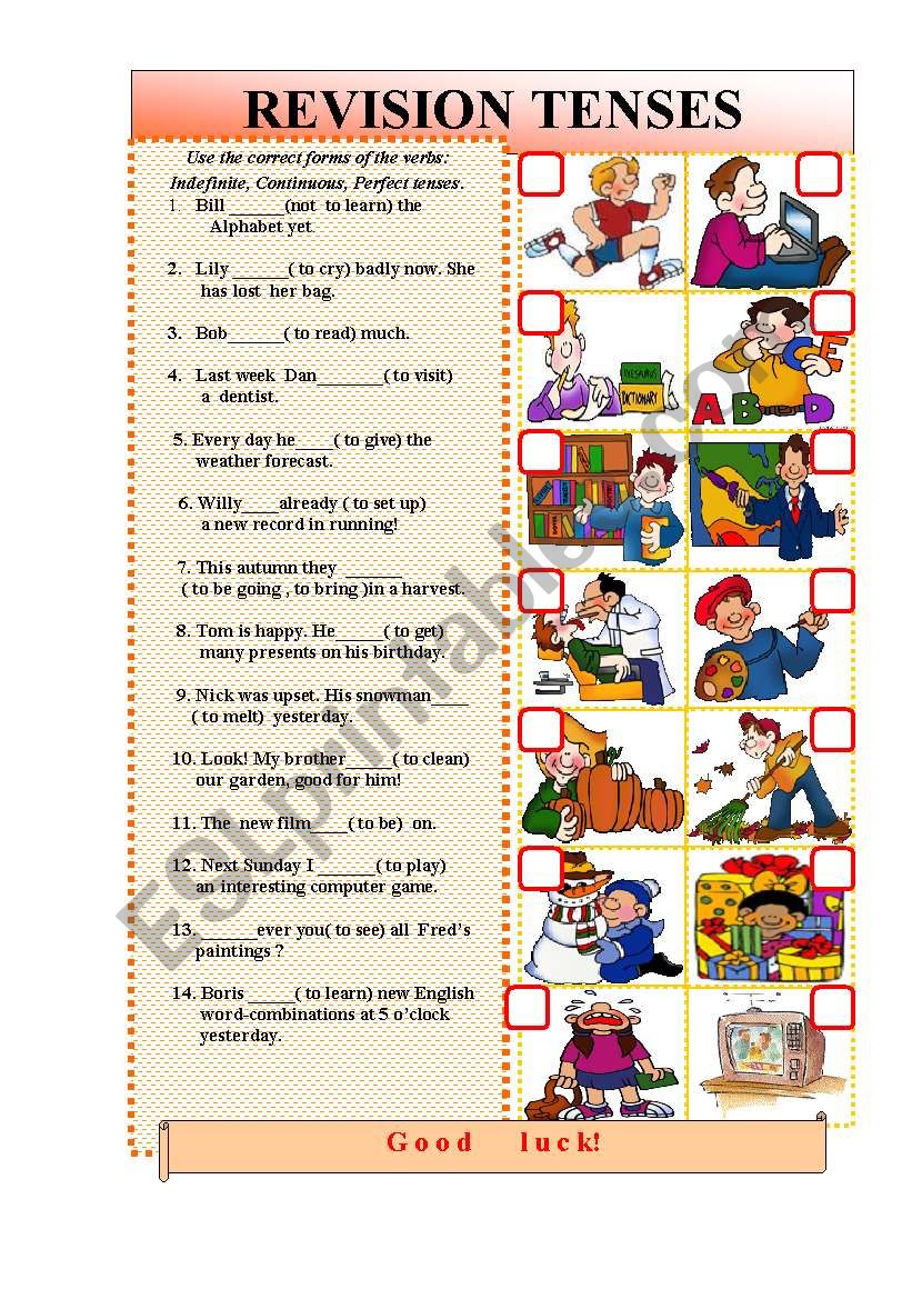 LetÂ´s review the Tenses! worksheet