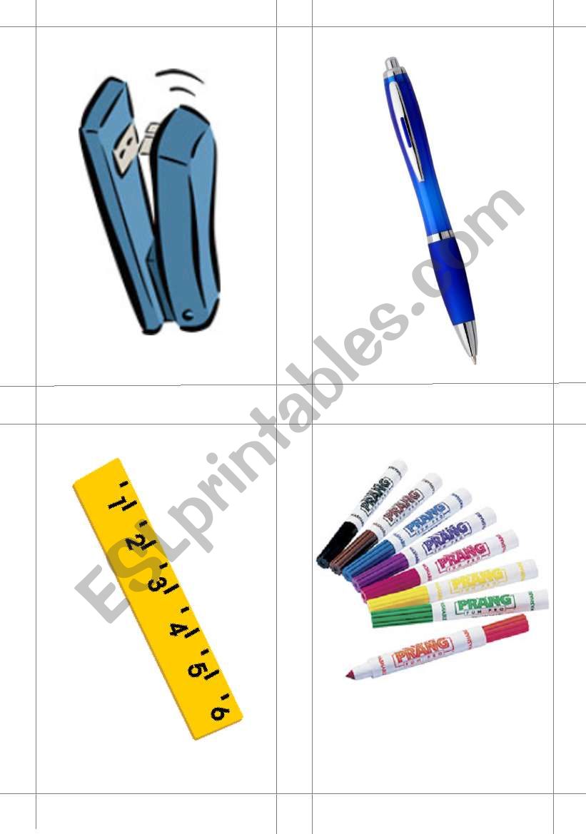 School Objects Flashcard #2 worksheet