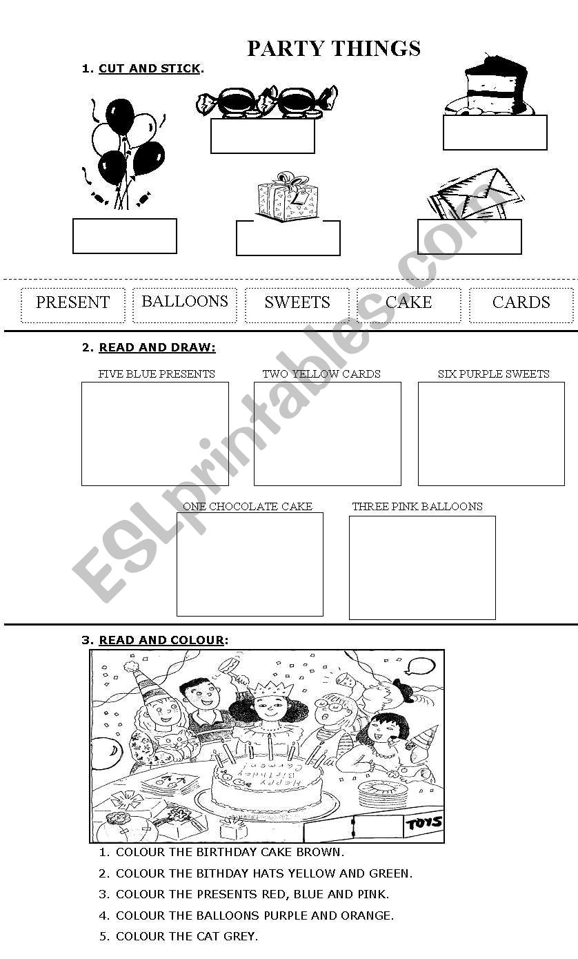 Party Time worksheet