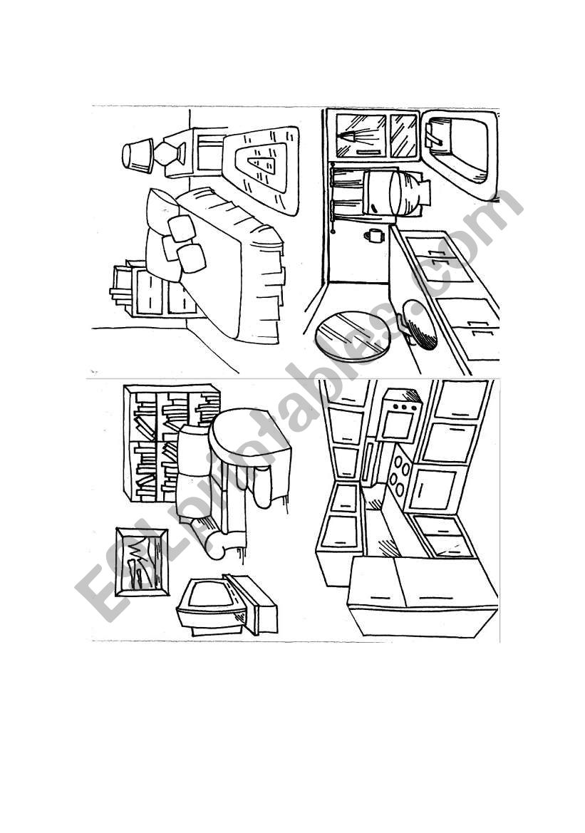 rooms in the house worksheet