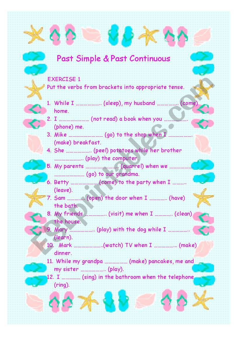 Past Simple & Past Continuous - revision