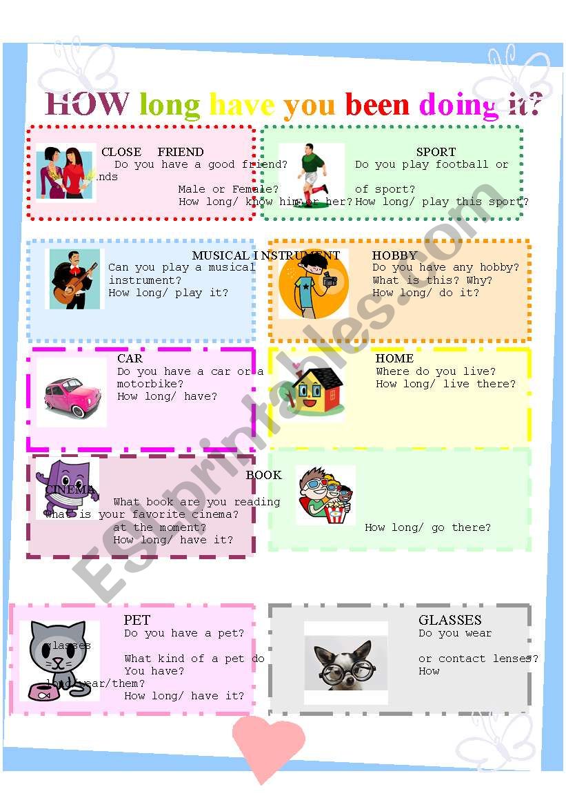 How long have you used. How long have you been. How long have you speaking Cards. How long have. How long have you Worksheet.