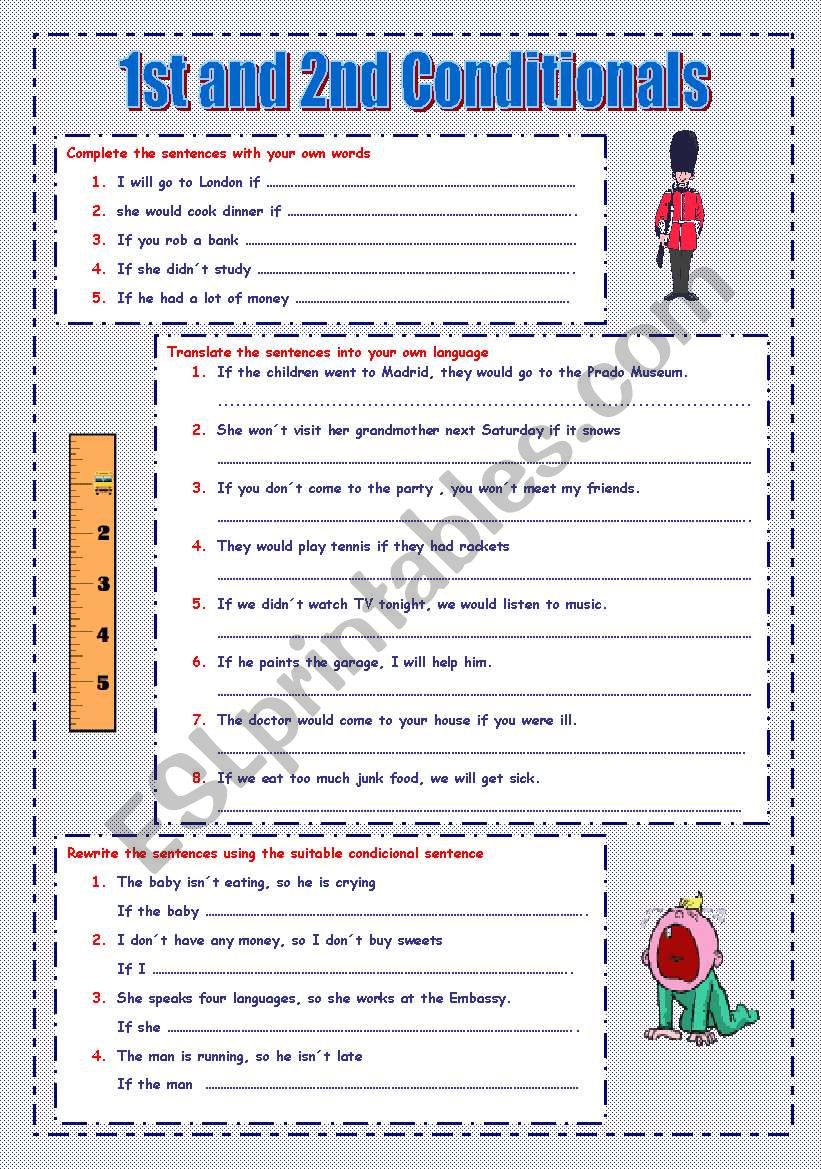 First and Second Conditionals worksheet