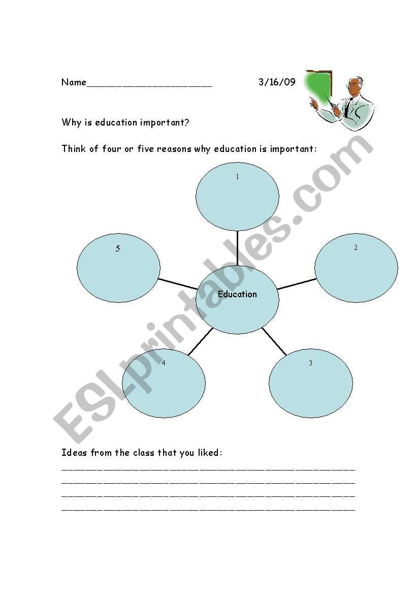 Education-Paragraphs worksheet