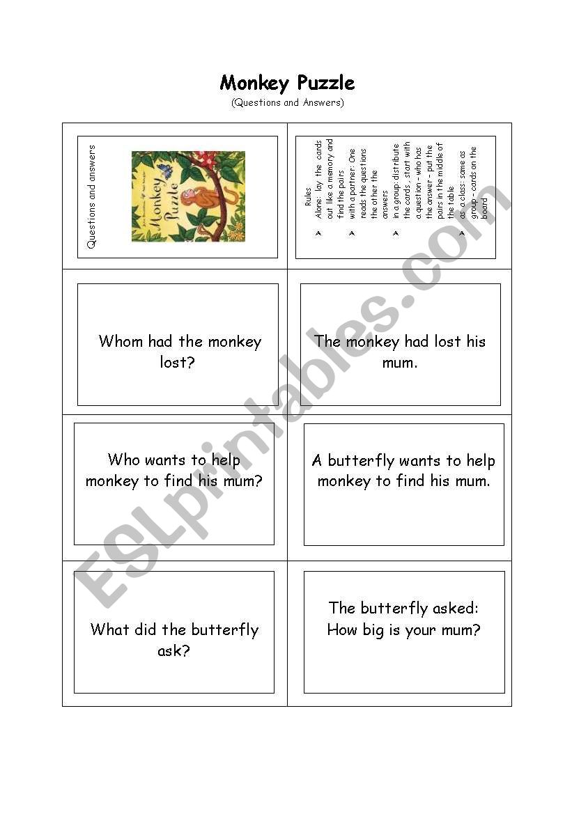 Monkey Puzzle - questions and answers