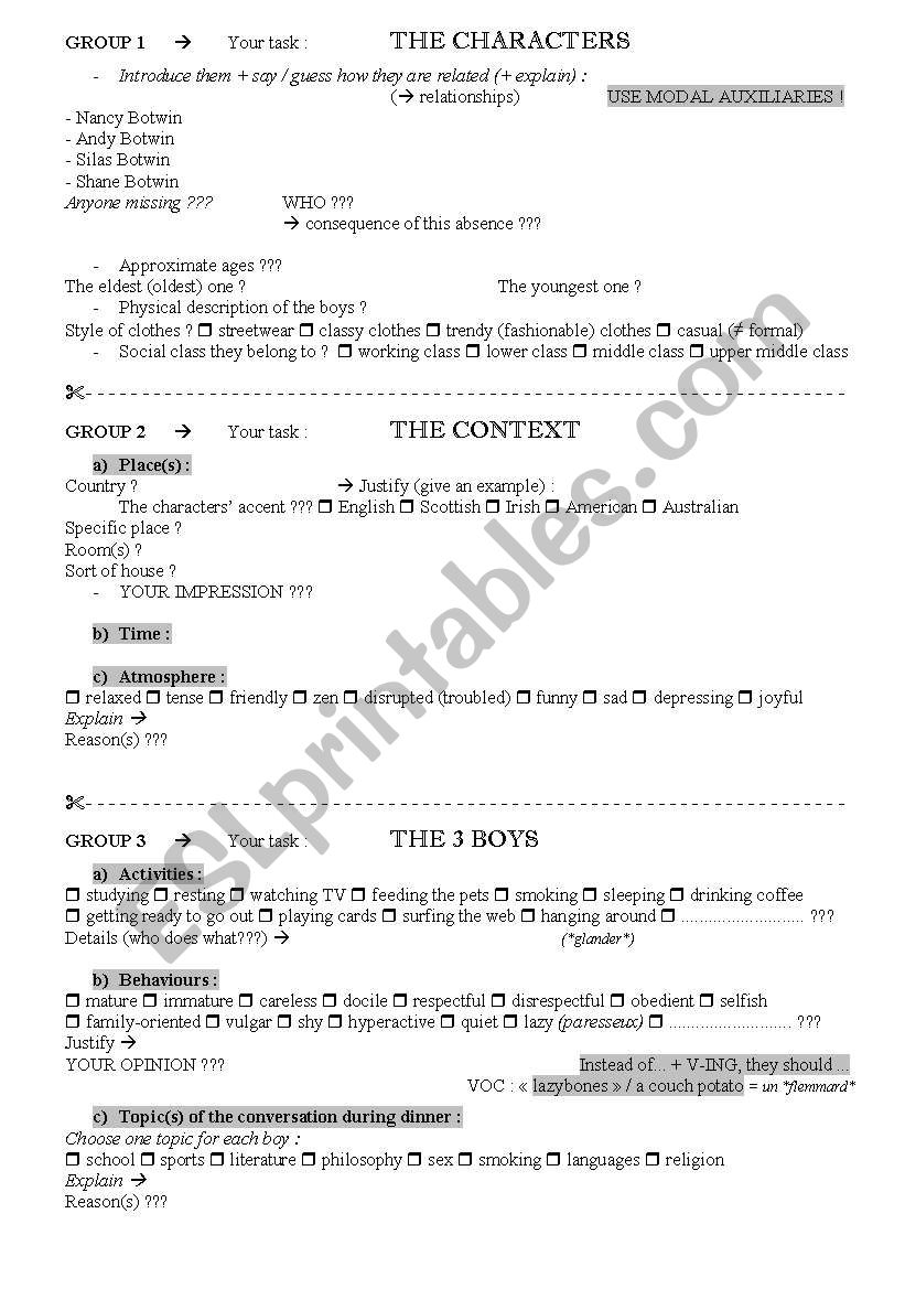 weeds  worksheet