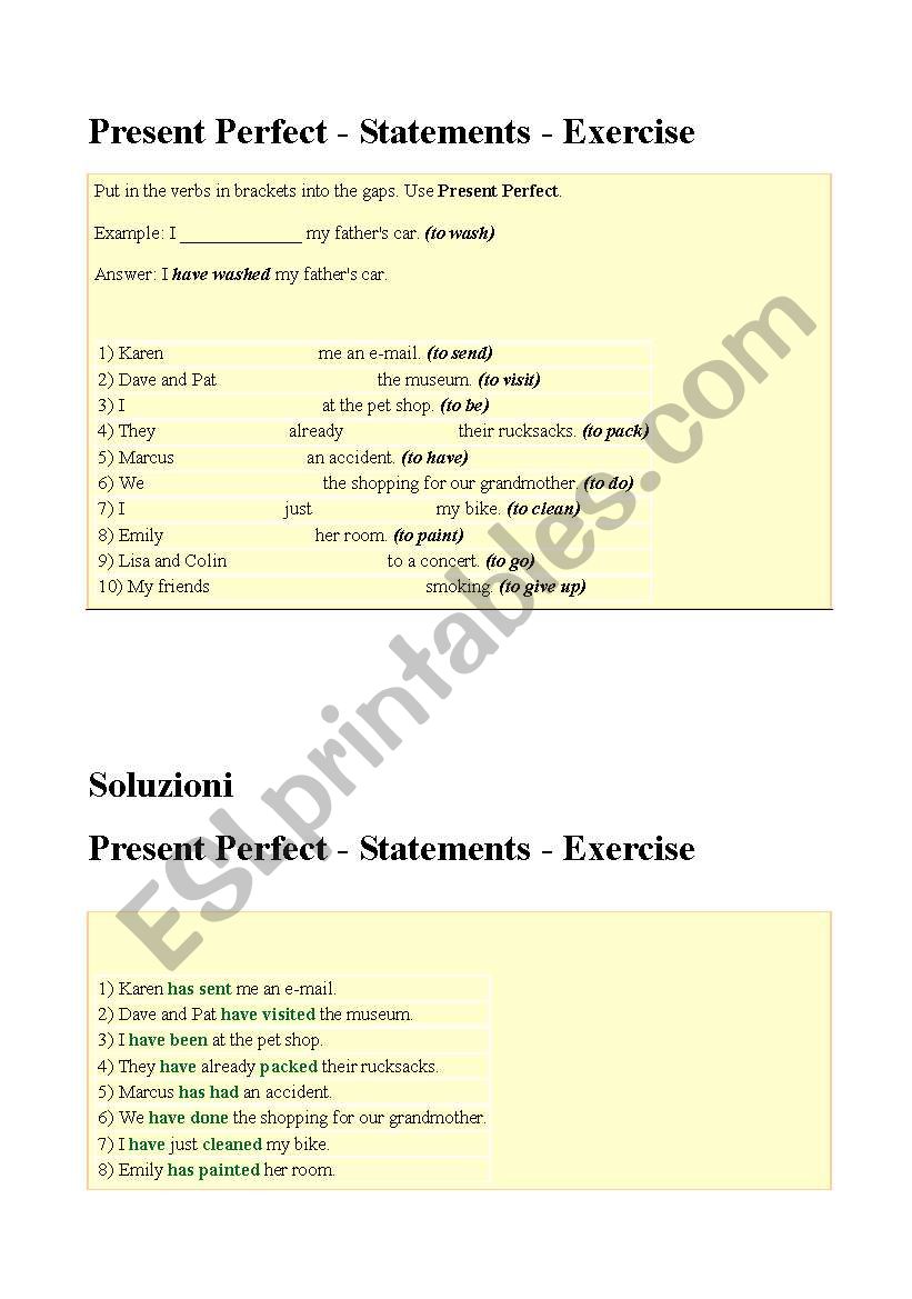 Present perfect Simple past present continuous for since