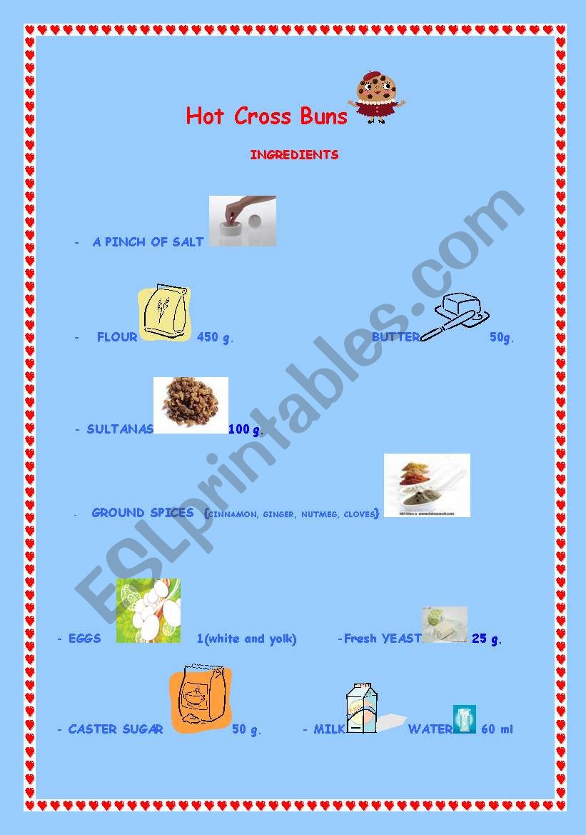  HOT CROSS BUNS ACTIVITY worksheet