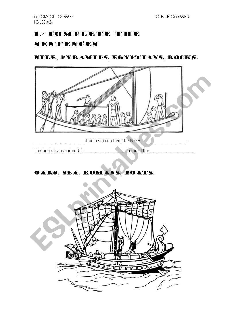 sailing worksheet