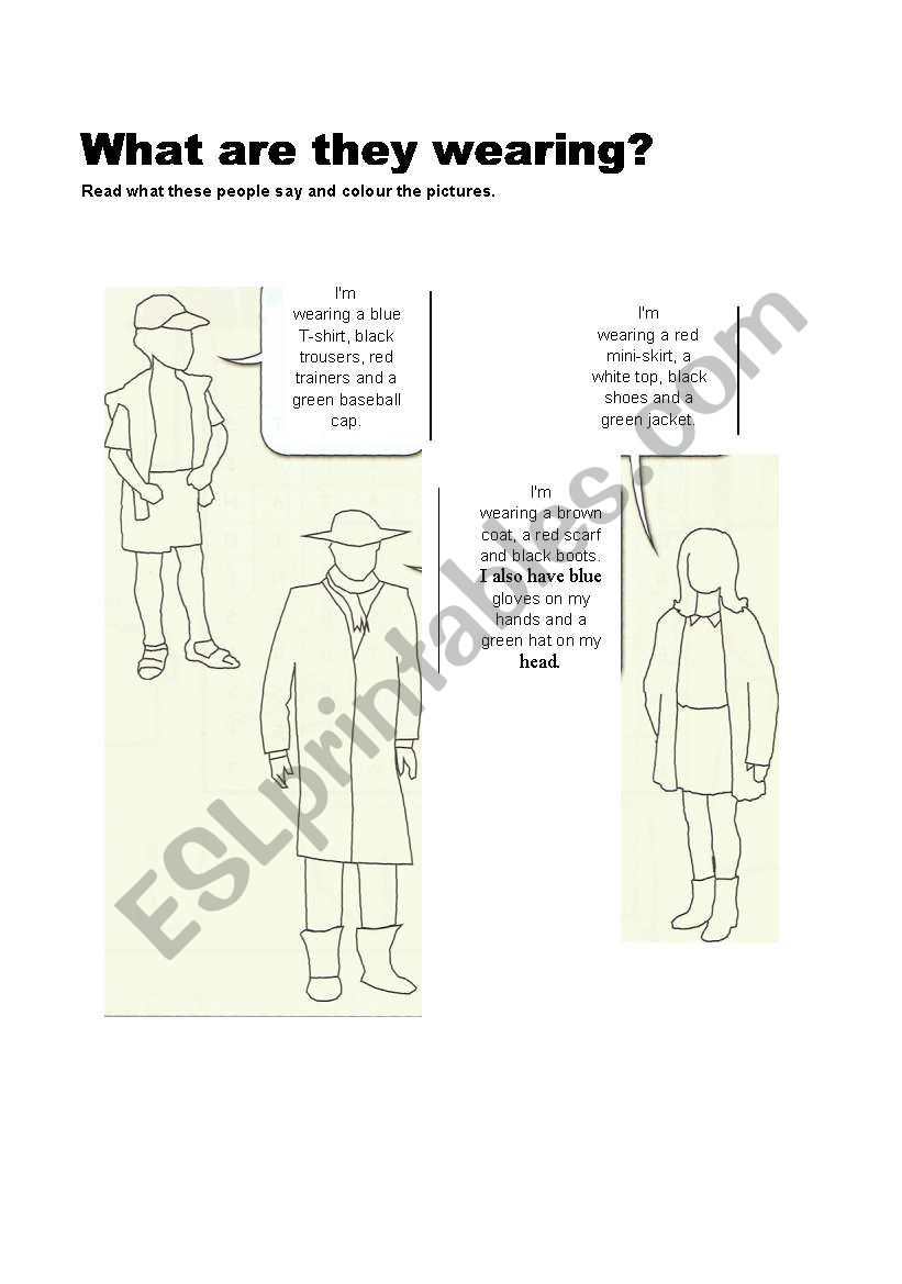 CLOTHES worksheet