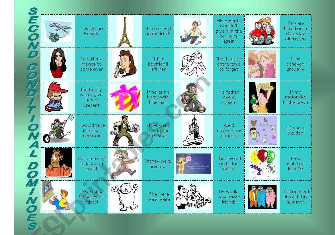 Second Conditional Dominoes worksheet