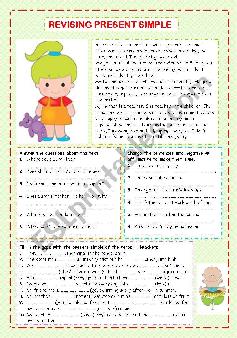 present simple worksheet