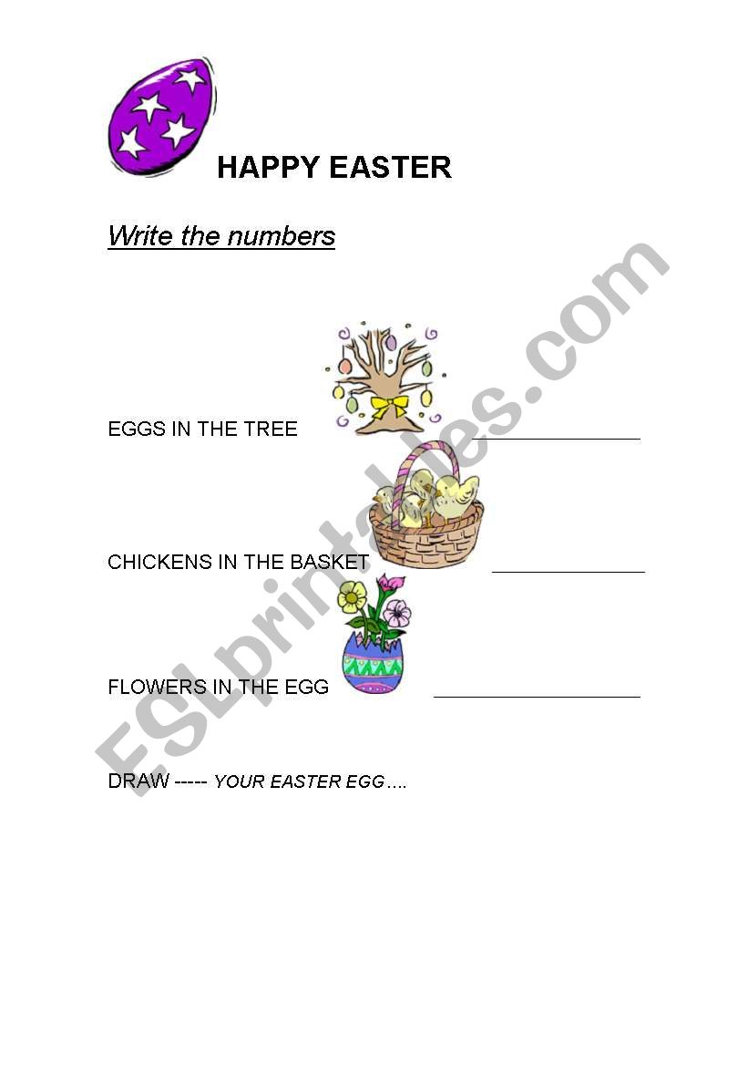 EASTER worksheet