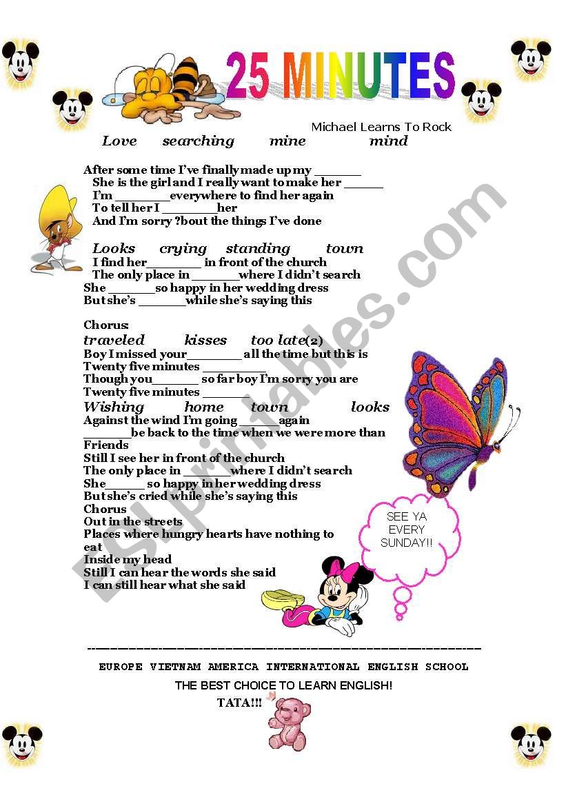 song worksheet