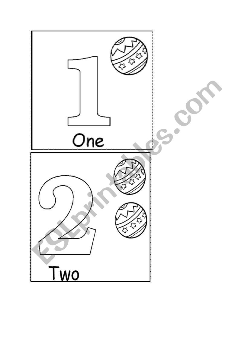 Flashcard on number part 1 (1 and 2)