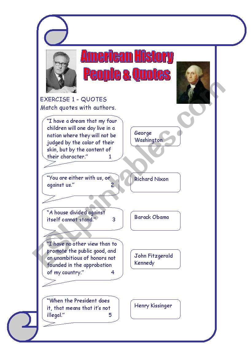 American History - People & Quotes