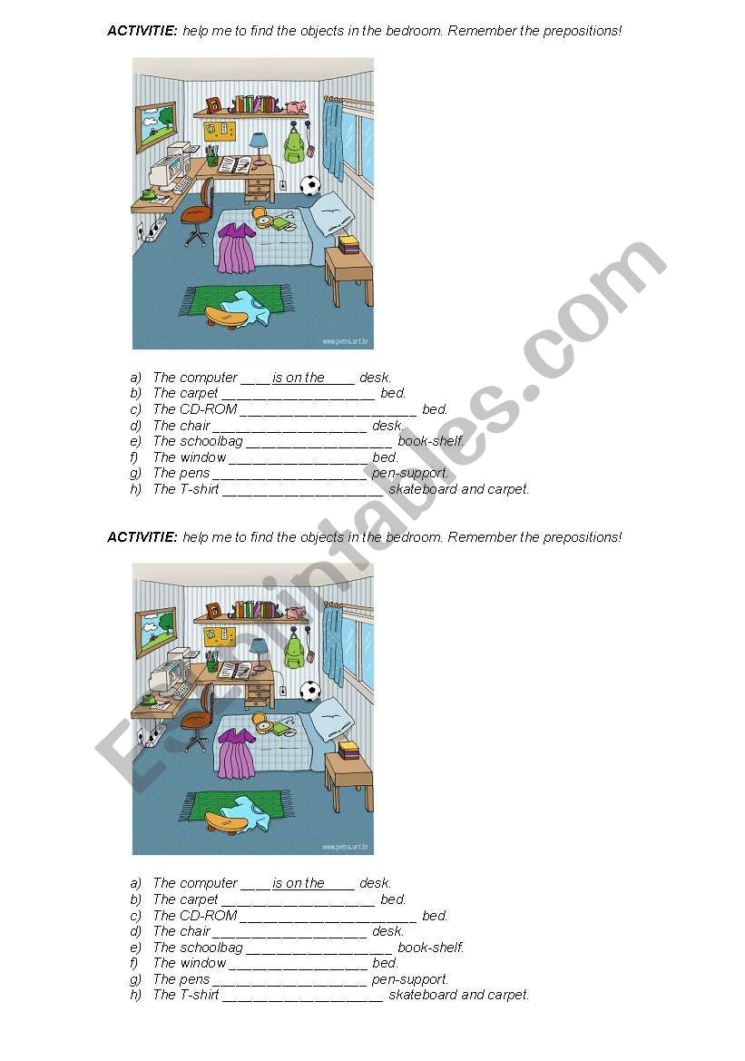 Prepositions worksheet