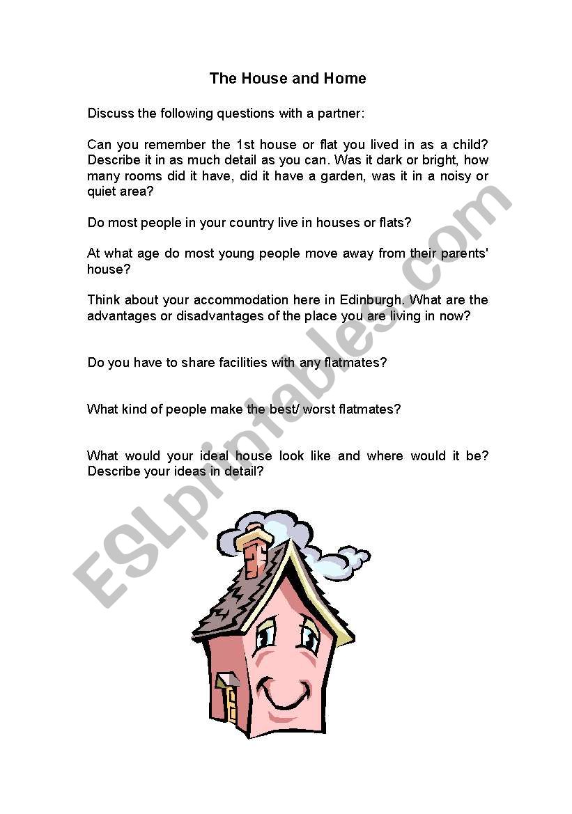 House and home worksheet