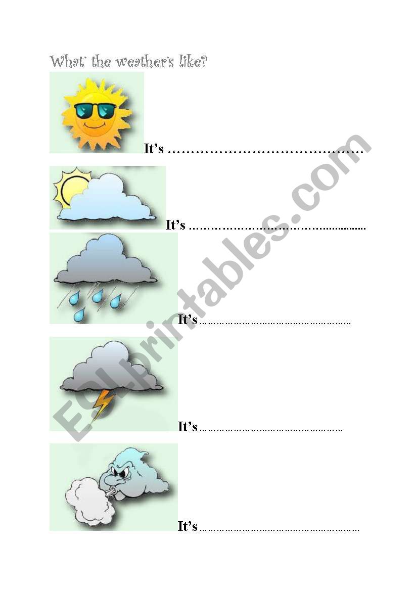 Weather worksheet