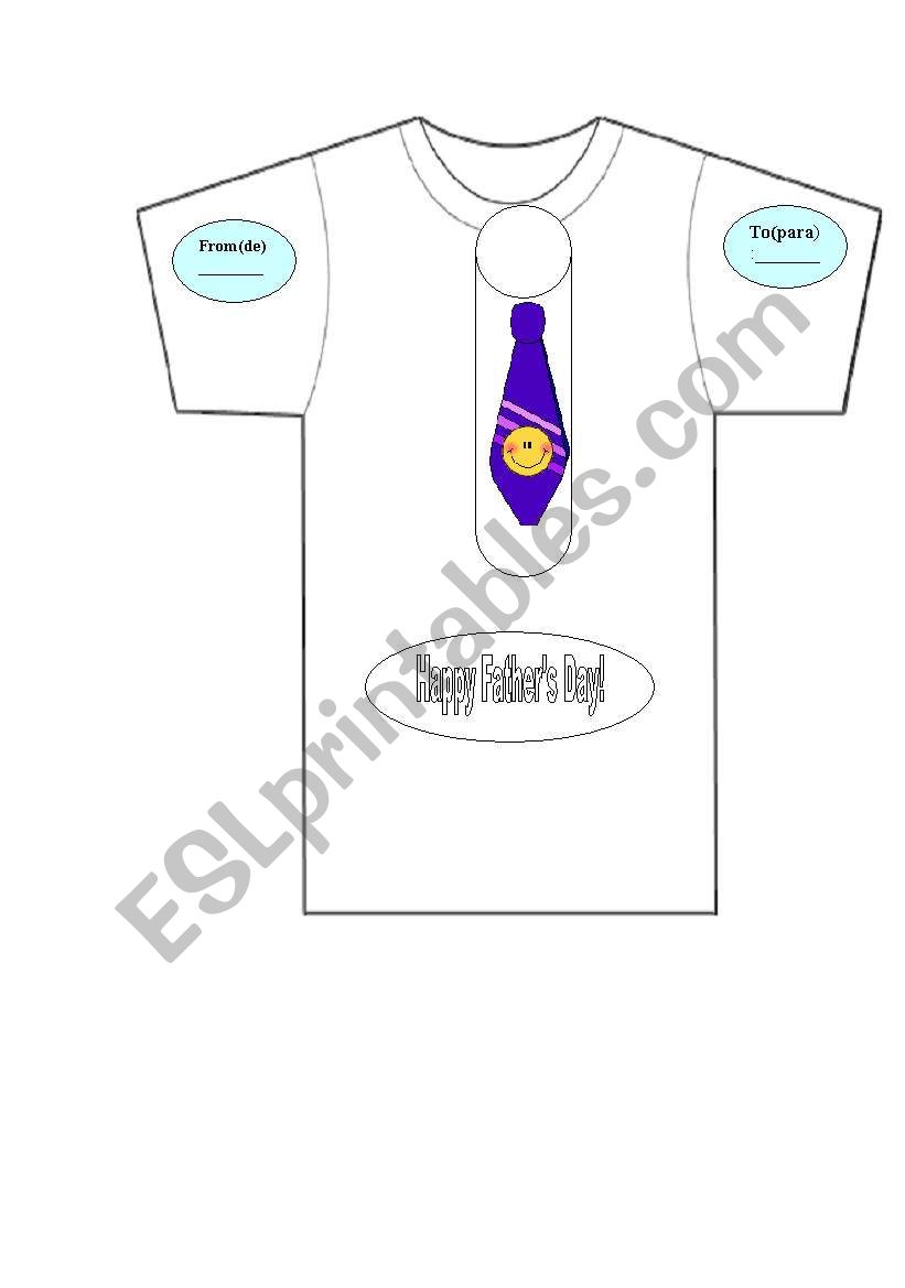 T-shirt for Fathers Day! worksheet