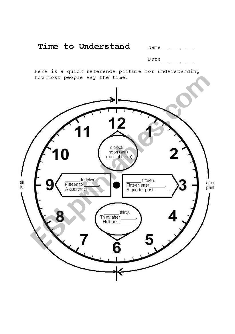 Time to Understand worksheet