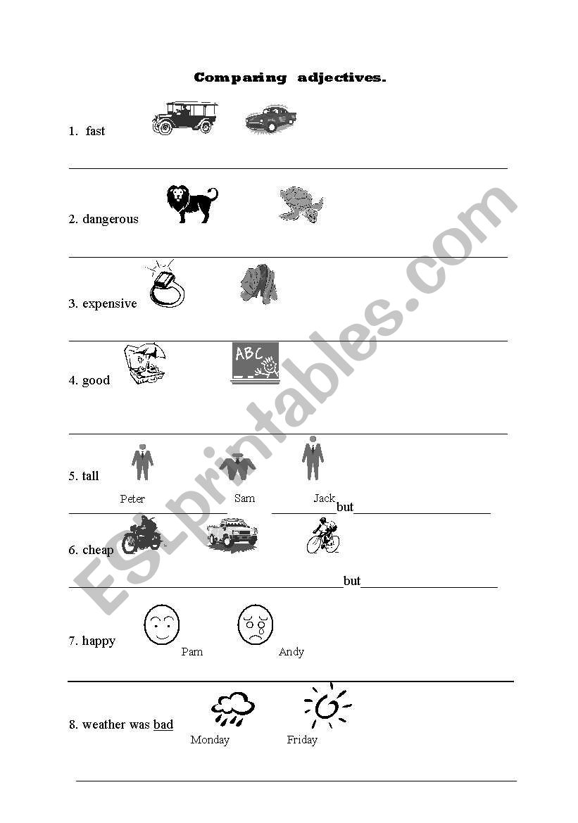 comparison worksheet
