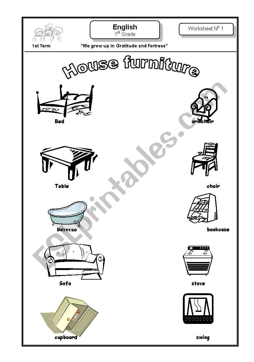 Furniture worksheet