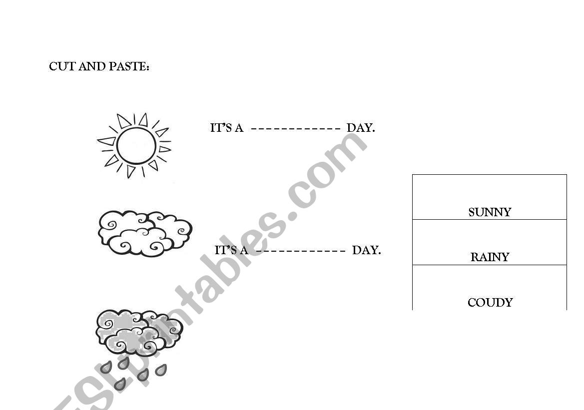 WEATHER worksheet