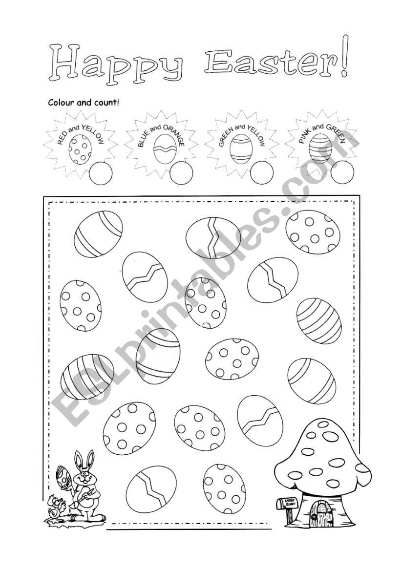 Easter eggs worksheet