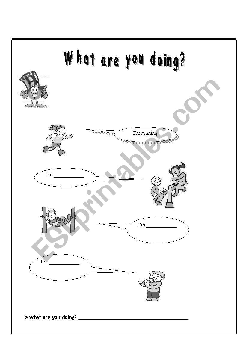 present continuous worksheet