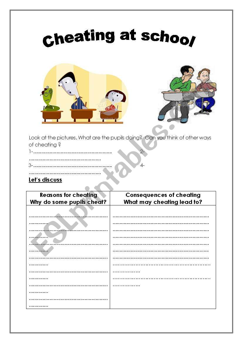 School Cheating  worksheet