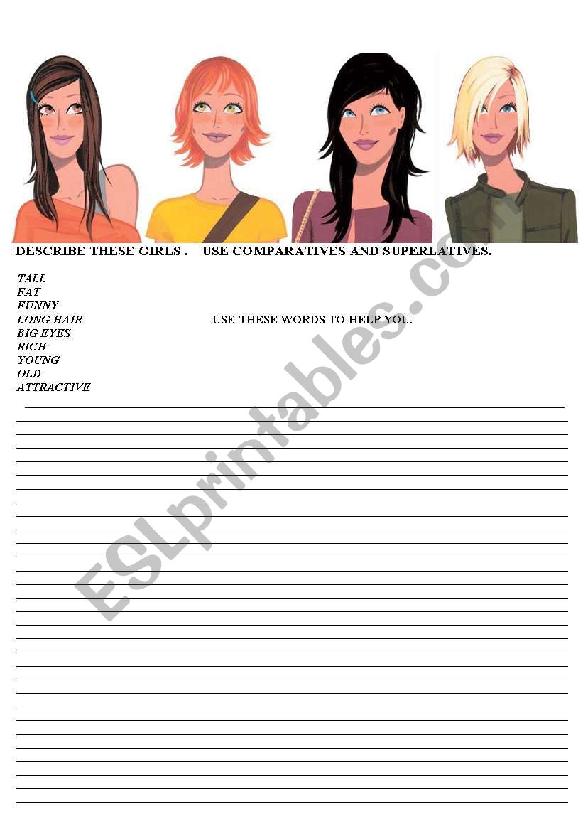 describing people worksheet