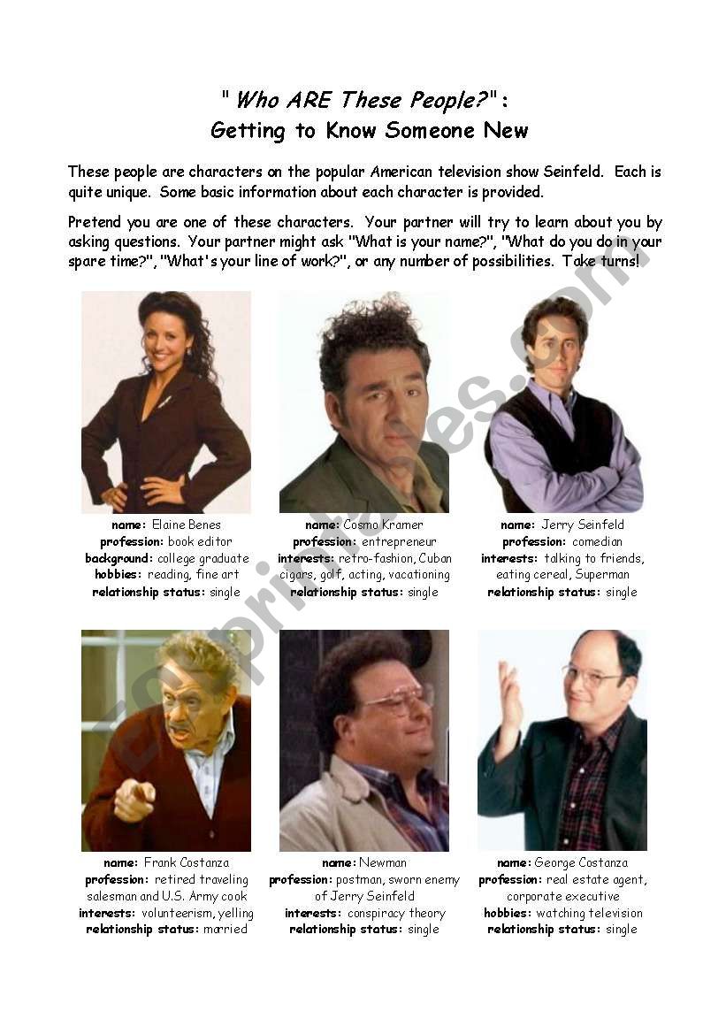 Interviewing Seinfeld Characters