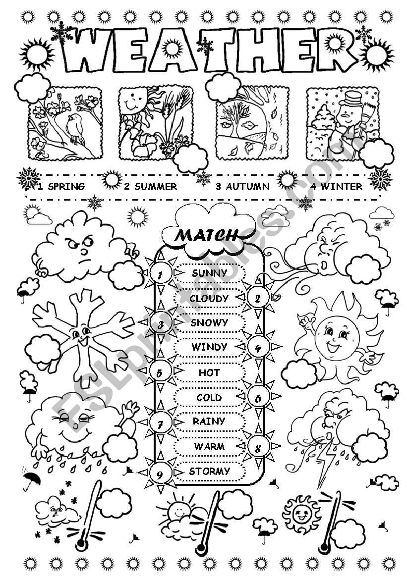 Weather (1/3) worksheet