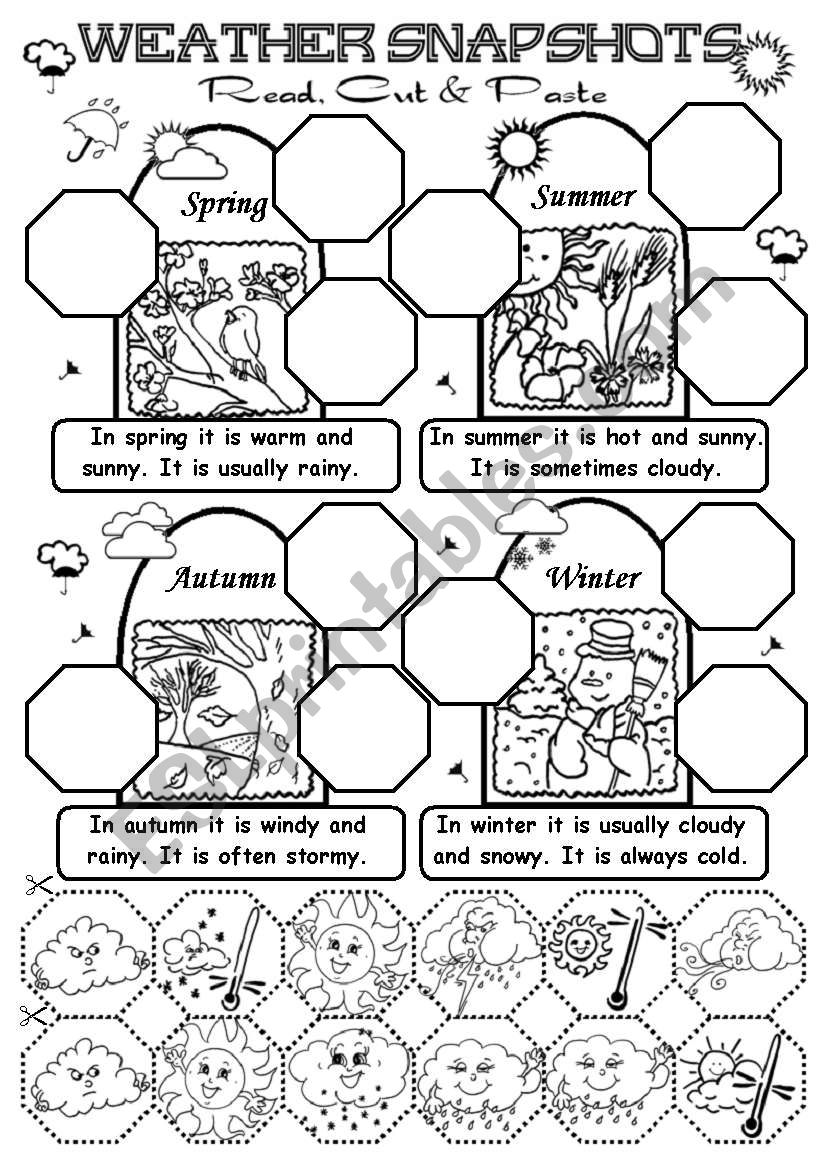 Weather snapshots (2,3/3) worksheet