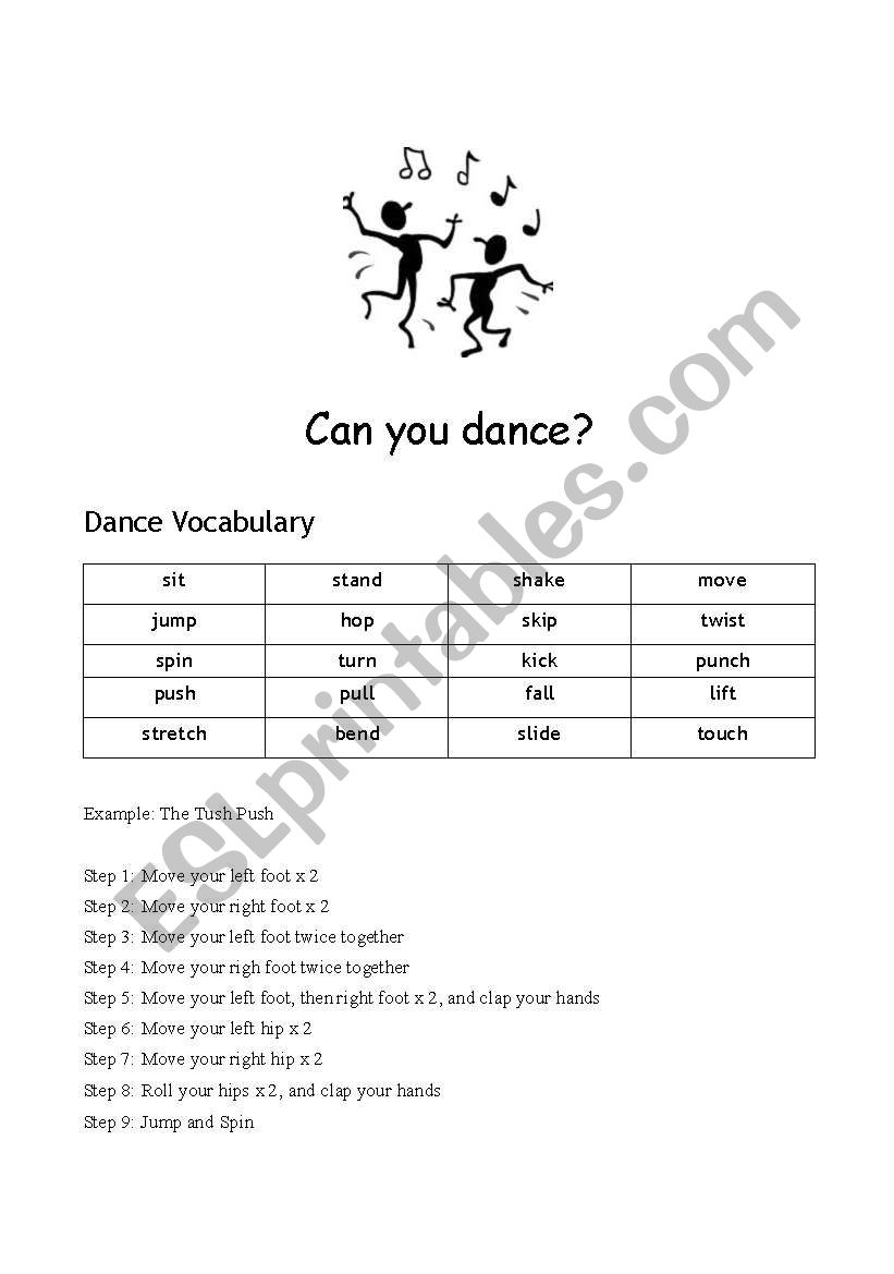 Can you dance? worksheet