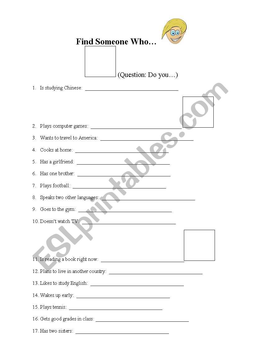 Find someone who? worksheet