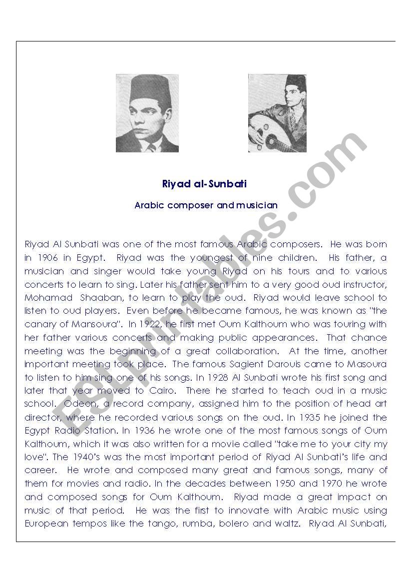 Biography worksheet