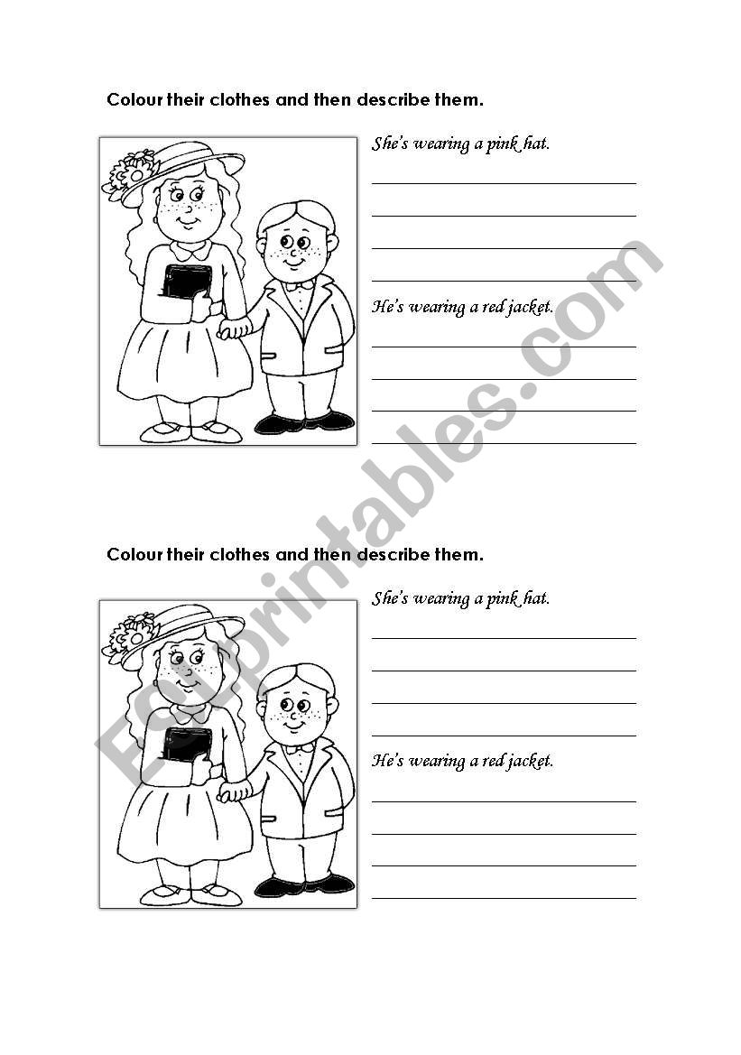Colours and Clothes worksheet