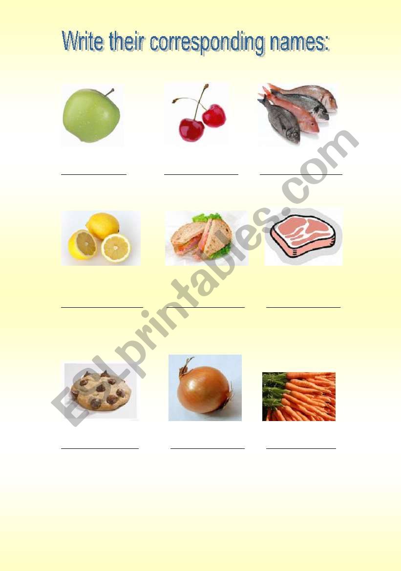Food pictures and some-a/an worksheet