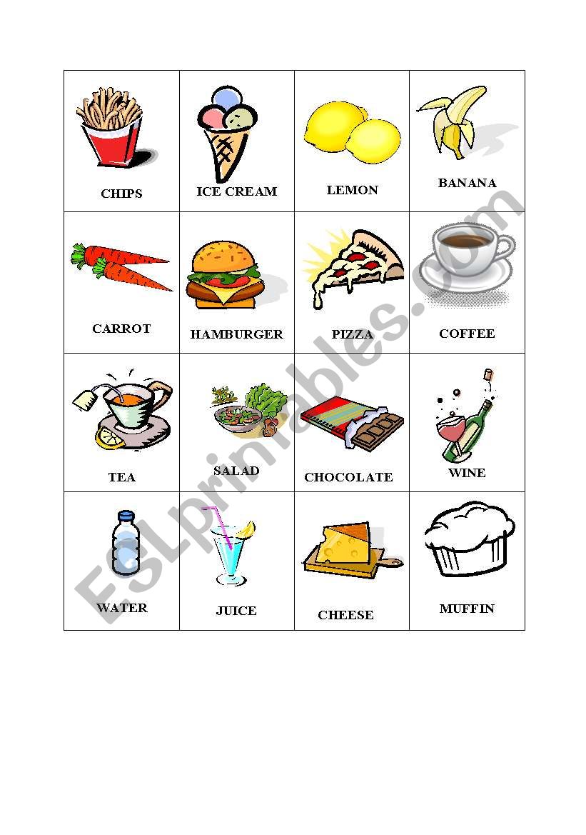 food worksheet