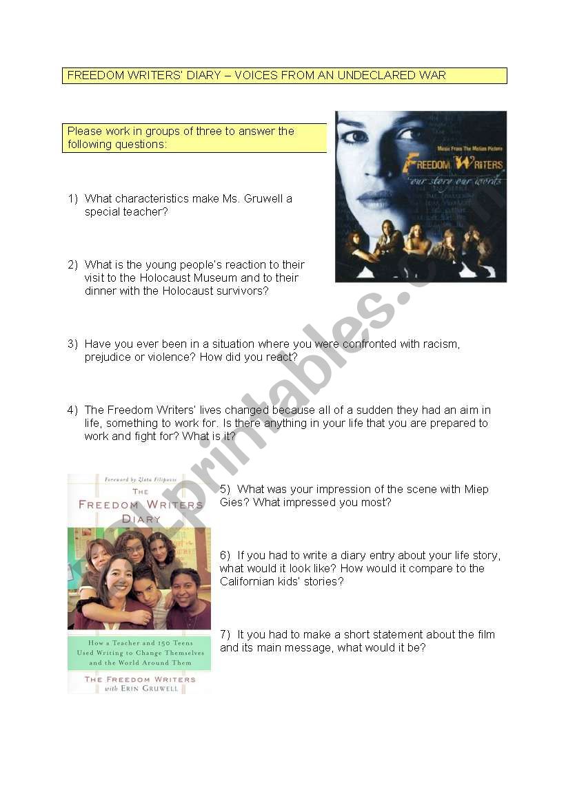 Freedom Writers Discussion Questions
