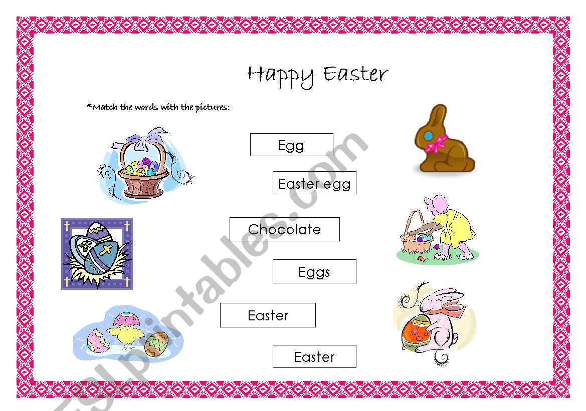 Easter spaghetti worksheet