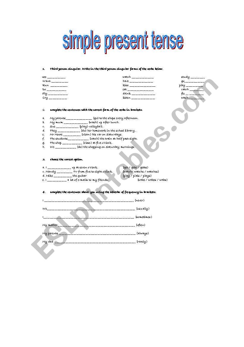 Practical work  worksheet