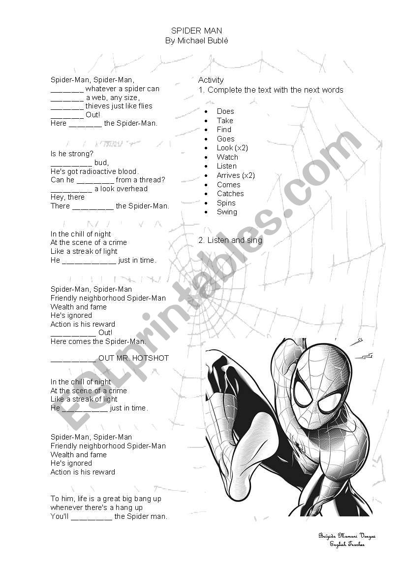 Spiderman  by Michael BublÃ¨ (an amazing version)