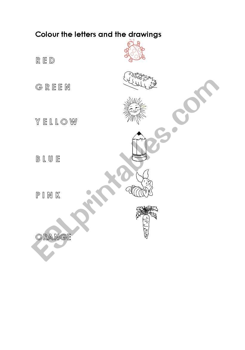 colour and match worksheet