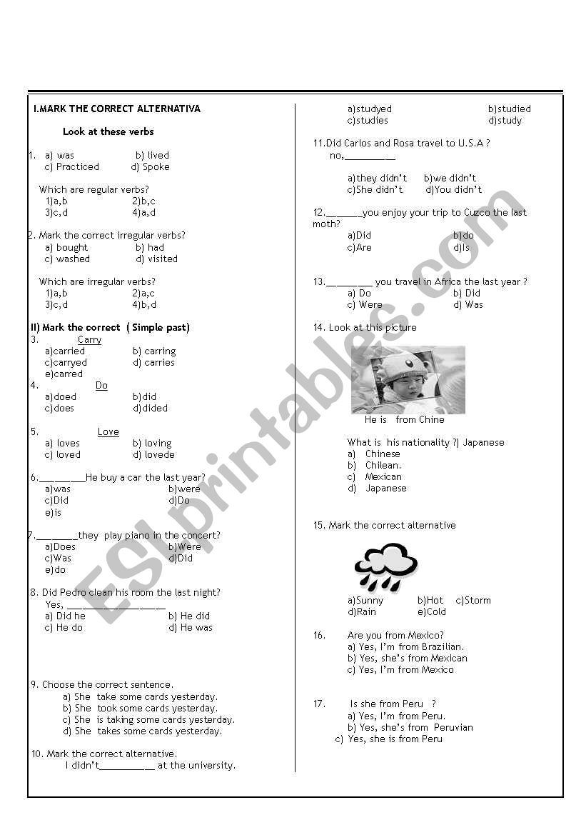 evaluation worksheet