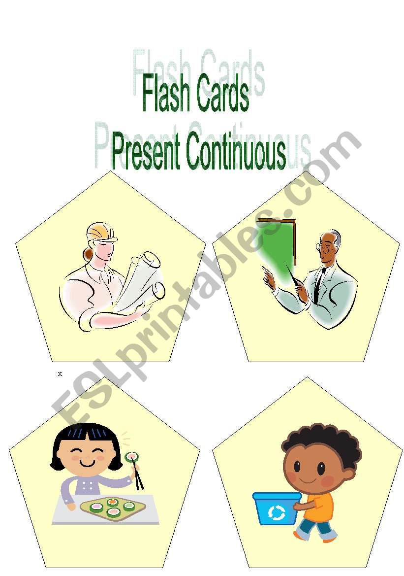 Flash Cards - present continuous