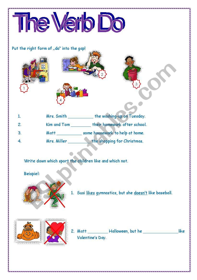 Do and Does worksheet