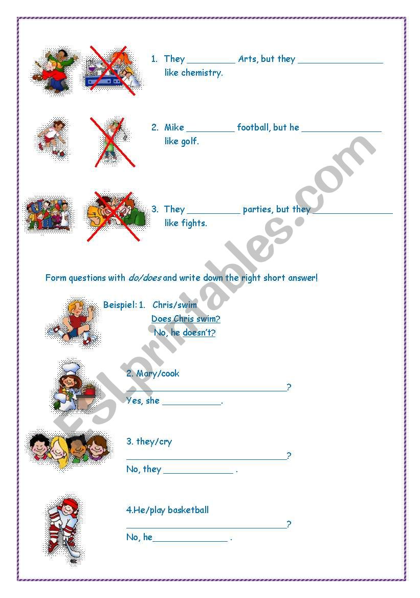 Do and Does 2 worksheet
